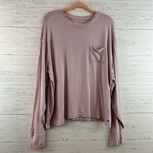 Southern Shirt Dusty Pink Long Sleeve Pocket Tee Size XL